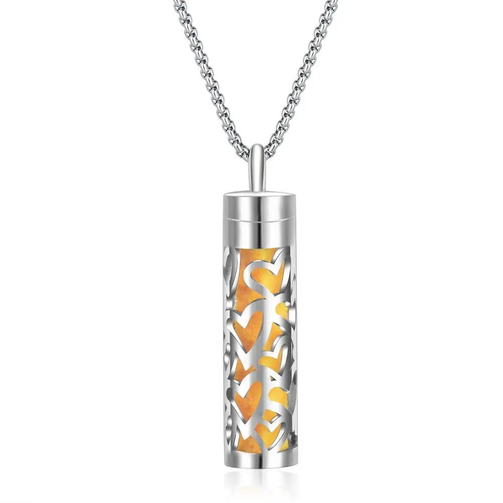 Elegant Aromatherapy Necklace Diffuser - 316L Stainless Steel Locket for Essential Oils and Perfume